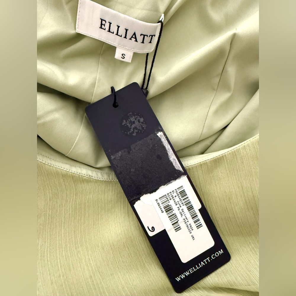 NWT Elliatt Poppy One Shoulder Ruffle Mini Dress in Light Green Size S - Picture 12 of 15